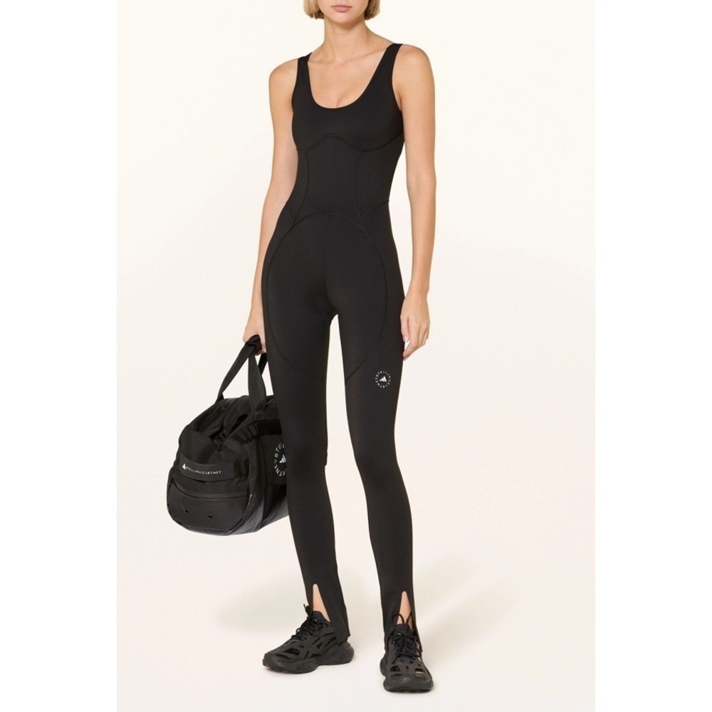 Adidas Stella McCartney ASMC TPR One Piece Jumpsuit Black Logo Athletic M